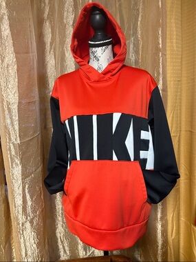 Men’s Nike Red, Black & White Logo Pullover Hoodie